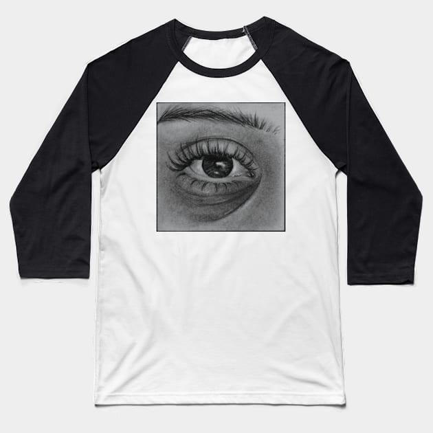 drawing insecurities dark circles body positivity Baseball T-Shirt by maoudraw